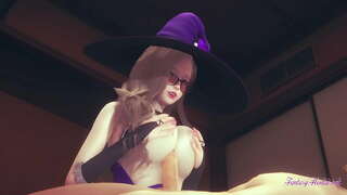 Genshin Impact Хентай - Чекит Көрүү Лизы titjob минет жана киришин