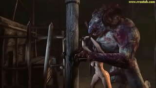 3D հրեշ է ստիպում աղջիկներին выпячивать փորը